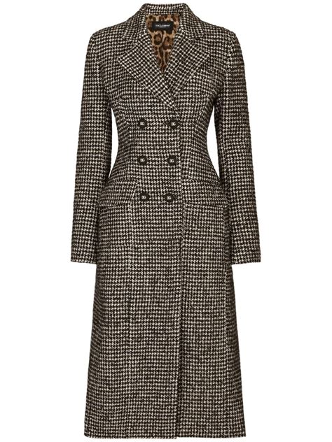 Dolce&Gabbana Houndstooth Double Breasted Coat .